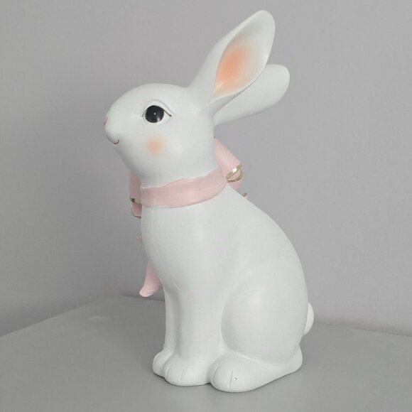 NEW Easter Bunny With Jewelled Pink Bow - Picture 3 of 3